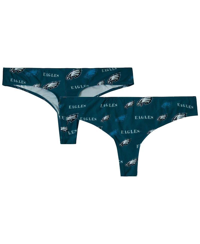 Concepts Sport Women's Midnight Green Philadelphia Eagles Mosaic All Over Print Thong