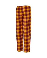 Concepts Sport Women's Burgundy, Gold Washington Commanders Avondale T-Shirt Pants Flannel Pj Set