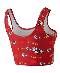 Concepts Sport Women's Red Kansas City Chiefs Mosaic Allover Print Bralette