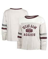 '47 Brand Women's Oatmeal Texas A M Aggies Vault All Class Lena Long Sleeve T-Shirt