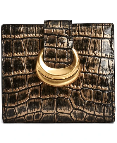 Donna Karan New York Women's Valley Stream Metallic Croco Small Wallet