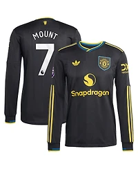 Adidas Men's Mason Mount Black Manchester United 2025/26 Third Authentic Long Sleeve Player Jersey