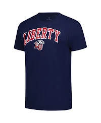Fanatics Unlabeled Men's Navy Liberty Flames Basic Arch T-Shirt