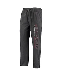 Concepts Sport Men's Heathered Charcoal/Crimson Harvard Crimson Meter Top and Pants Sleep Set