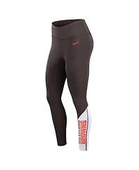 Nike Women's Brown/White Cleveland Browns 7/8 Performance Leggings