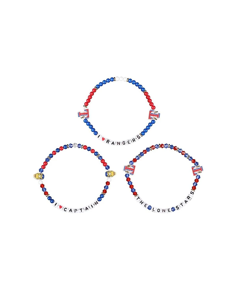 Foco Texas Rangers Friendship Bracelet, Set of 3