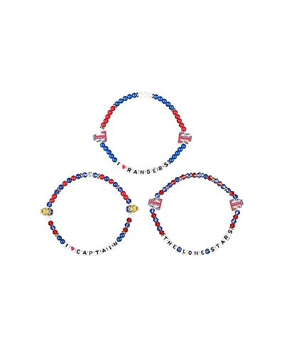 Foco Texas Rangers Friendship Bracelet, Set of 3