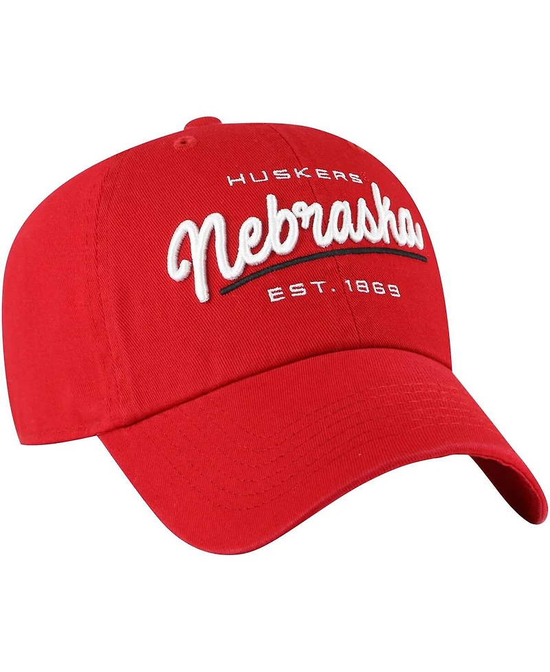 '47 Brand Women's Scarlet Nebraska Huskers Sidney Clean Up Adjustable Hat