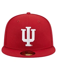 New Era Men's Crimson Indiana Hoosiers 59FIFTY Fitted Hat