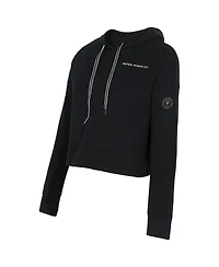 Concepts Sport Women's Black Inter Miami Cf Elevation Tri-Blend Long Sleeve Pullover Hoodie