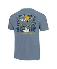 Image One Men's and Women's Blue West Virginia Mountaineers Hyper Local Mountain Road T-Shirt