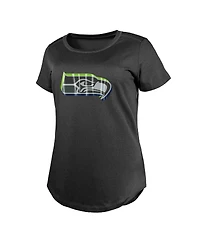 New Era Women's Charcoal Seattle Seahawks 2024 Nfl Draft T-Shirt