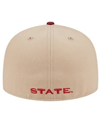 New Era Men's Khaki Florida State Seminoles Throwback Two-Tone 59FIFTY Fitted Hat