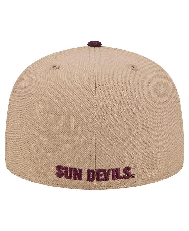 New Era Men's Khaki Arizona State Sun Devils Two-Tone 59FIFTY Fitted Hat