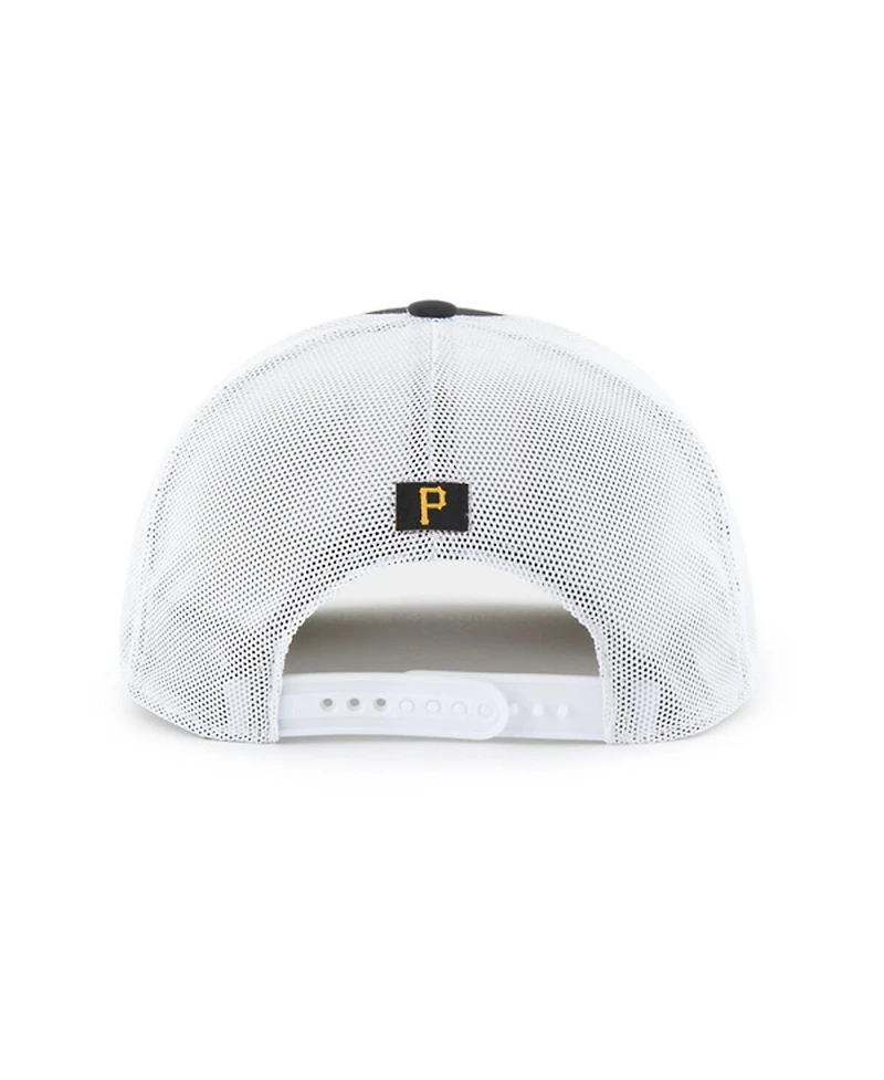 '47 Brand Men's Black/White Pittsburgh Pirates Scratch Adjustable Trucker Hat