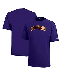 Champion Big Boys and Girls Purple Lsu Tigers Team Arch T-Shirt