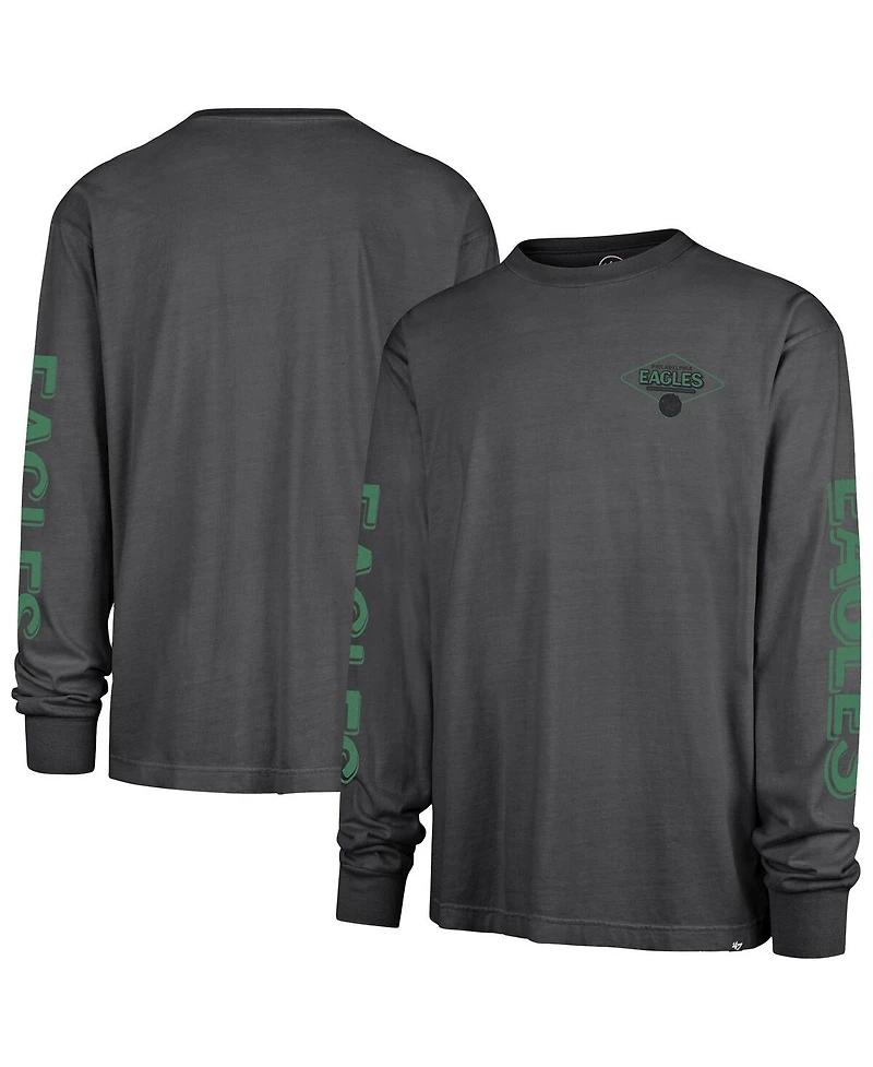 '47 Brand Men's Black Philadelphia Eagles Cairn Ravine Foundation Throwback Long Sleeve T-Shirt