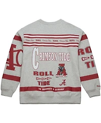 Mitchell & Ness Men's Gray Alabama Crimson Tide All Over Print Sweatshirt