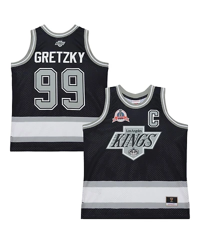 Mitchell & Ness Men's Wayne Gretzky Black Los Angeles Kings Maxed Out Fashion Basketball Jersey