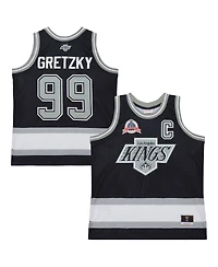 Mitchell & Ness Men's Wayne Gretzky Black Los Angeles Kings Maxed Out Fashion Basketball Jersey