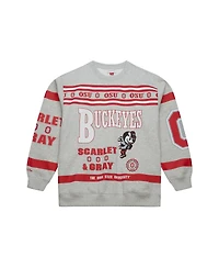 Mitchell & Ness Men's Gray Ohio State Buckeyes All Over Print Sweatshirt