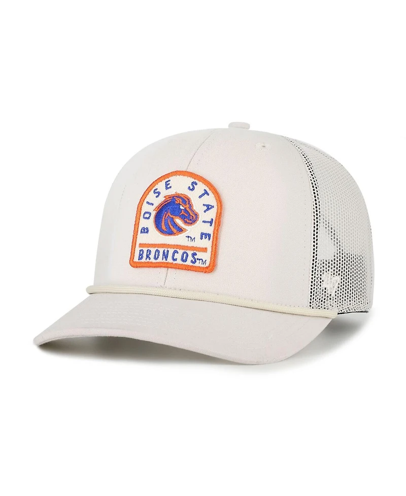 '47 Brand Men's and Women's Cream Boise State Broncos Core Inline Gravestone Adjustable Trucker Hat