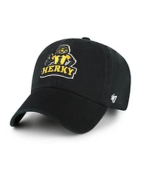 '47 Brand Big Boys and Girls Black Iowa Hawkeyes Clean Up Adjustable Hat