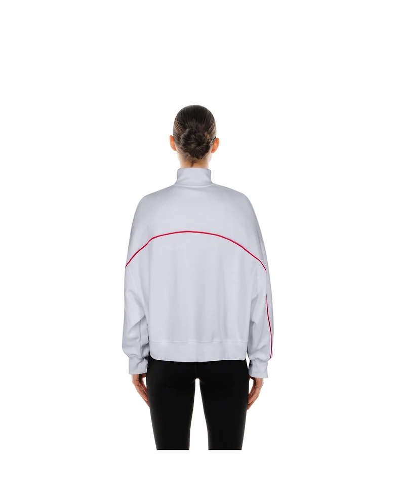 New Era Women's White San Francisco 49ers Functional Fandom Quarter-Zip Sweatshirt