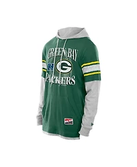 New Era Men's Green Bay Packers Twofer Layered Long Sleeve Hoodie T-Shirt