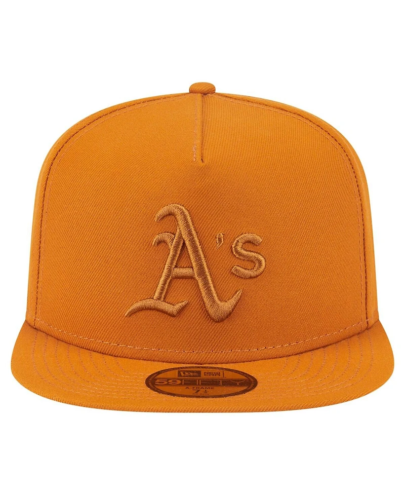 New Era Men's Orange Athletics Color Pack A-Frame 59FIFTY Fitted Hat