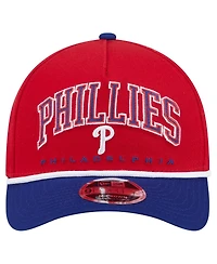 New Era Men's Red/Royal Philadelphia Phillies Arch 9FORTY A-Frame M-Crown Adjustable Hat
