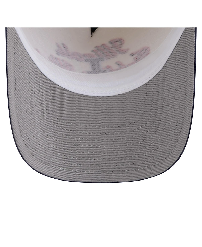 New Era Men's Cream/Navy Illinois Fighting Illini Vintage Chainstitch 9FIFTY A-Frame Snapback Hat