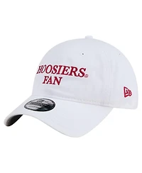 New Era Men's White Indiana Hoosiers Fan 9TWENTY Adjustable Hat