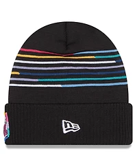 New Era Men's Black Shield Logo 2025 Nfl Crucial Catch Cuffed Knit Hat