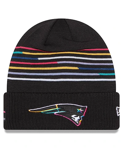 New Era Men's Black New England Patriots 2025 Nfl Crucial Catch Cuffed Knit Hat