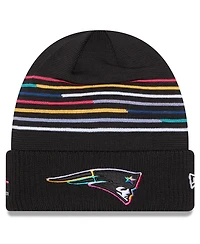 New Era Men's Black New England Patriots 2025 Nfl Crucial Catch Cuffed Knit Hat