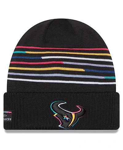 New Era Men's Black Houston Texans 2025 Nfl Crucial Catch Cuffed Knit Hat