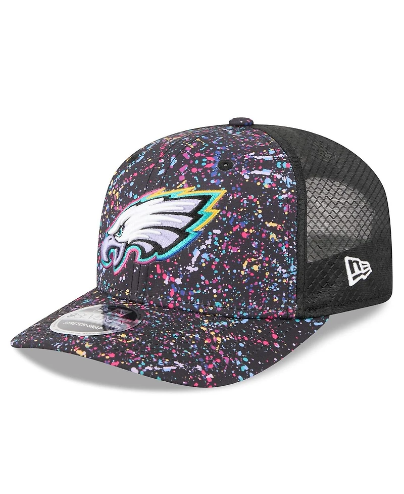 New Era Men's Black Philadelphia Eagles 2025 Nfl Crucial Catch 9SEVENTY Adjustable Hat