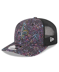 New Era Men's Black New Orleans Saints 2025 Nfl Crucial Catch 9SEVENTY Adjustable Hat