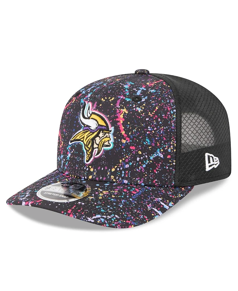 New Era Men's Black Minnesota Vikings 2025 Nfl Crucial Catch 9SEVENTY Adjustable Hat