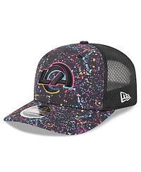 New Era Men's Black Los Angeles Rams 2025 Nfl Crucial Catch 9SEVENTY Adjustable Hat