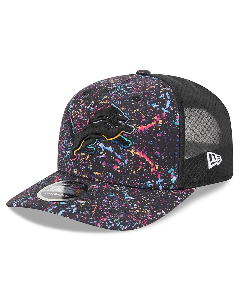 New Era Men's Black Detroit Lions 2025 Nfl Crucial Catch 9SEVENTY Adjustable Hat