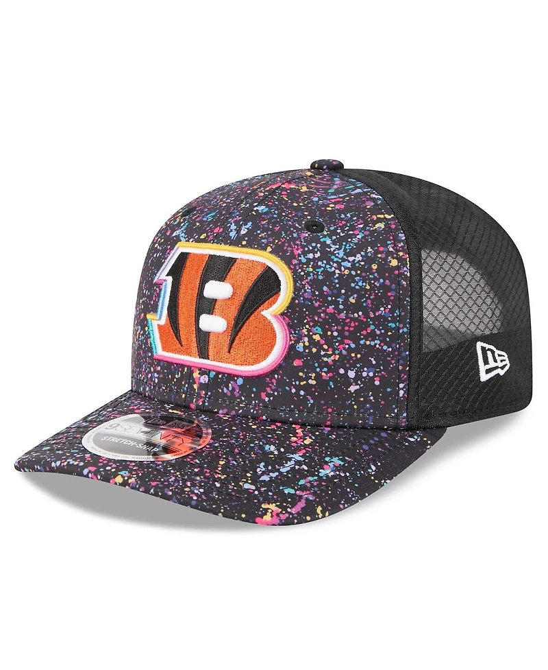 New Era Men's Black Cincinnati Bengals 2025 Nfl Crucial Catch 9SEVENTY Adjustable Hat