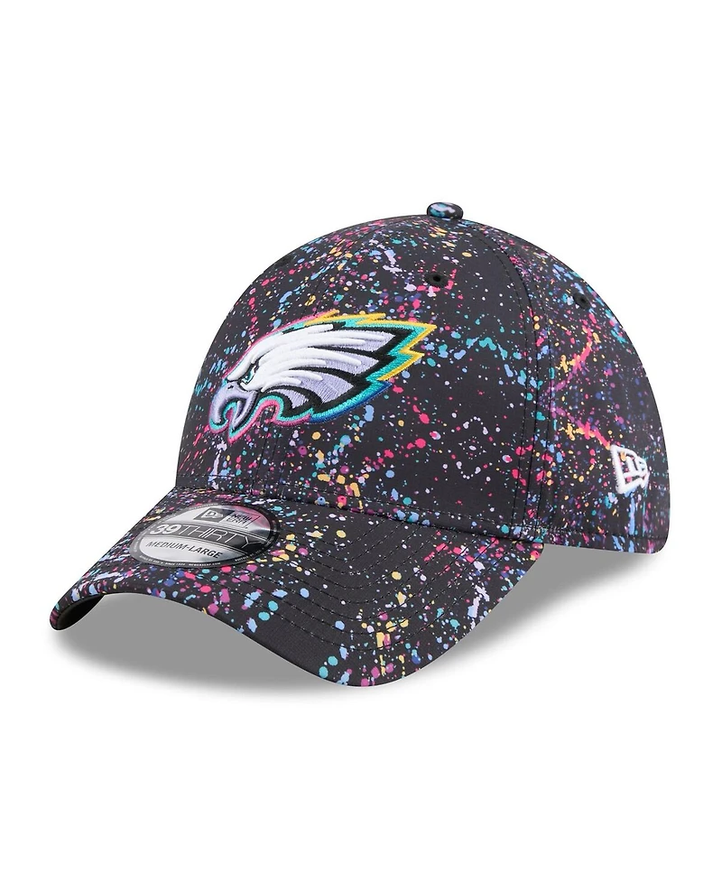 New Era Men's Black Philadelphia Eagles 2025 Nfl Crucial Catch 39THIRTY Flex Hat