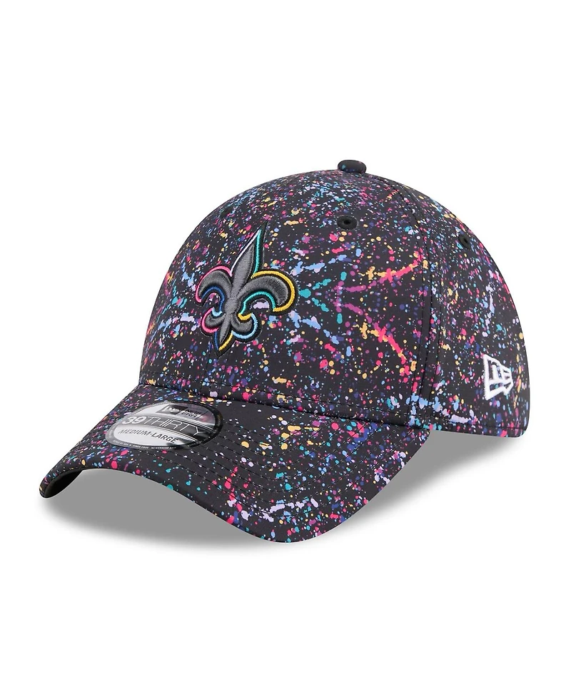 New Era Men's Black Orleans Saints 2025 Nfl Crucial Catch 39THIRTY Flex Hat