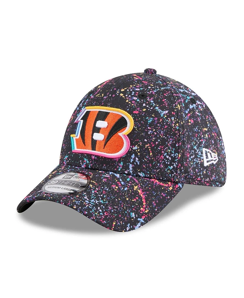 New Era Men's Black Cincinnati Bengals 2025 Nfl Crucial Catch 39THIRTY Flex Hat