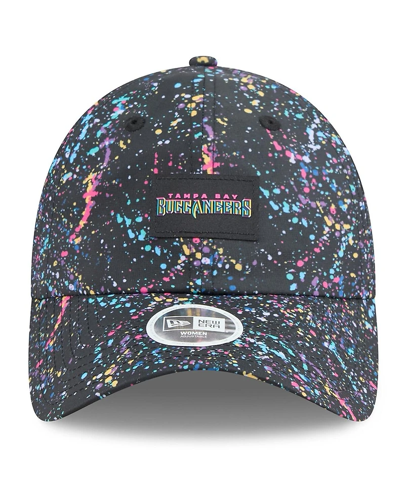 New Era Women's Black Tampa Bay Buccaneers 2025 Nfl Crucial Catch Pony Tail Adjustable Hat