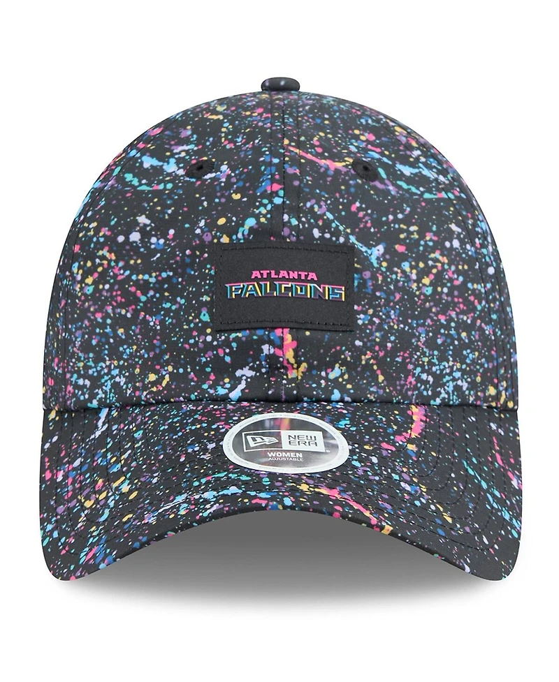 New Era Women's Black Atlanta Falcons 2025 Nfl Crucial Catch Pony Tail Adjustable Hat