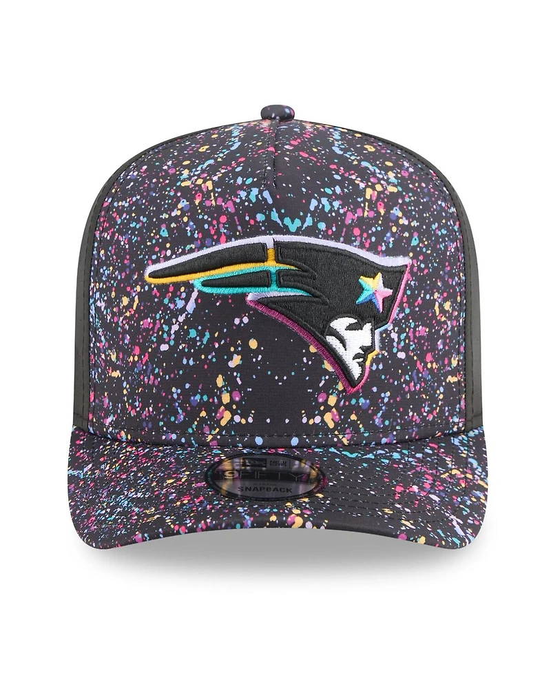 New Era Men's Black New England Patriots 2025 Nfl Crucial Catch A-Frame 9FIFTY Snapback Hat