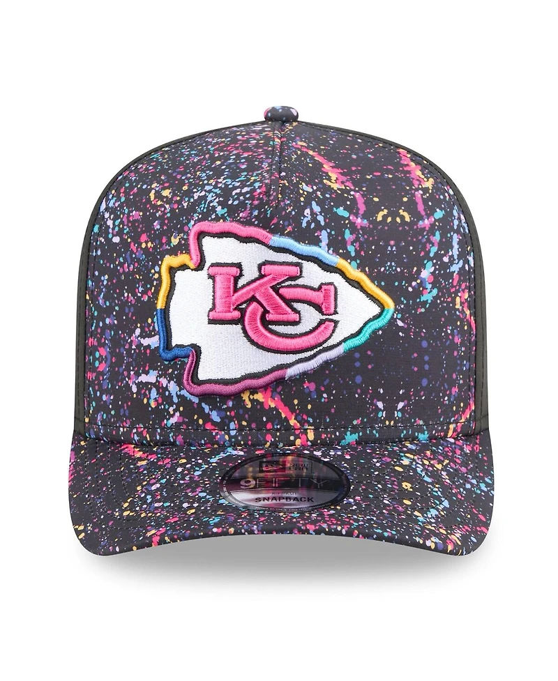 New Era Men's Black Kansas City Chiefs 2025 Nfl Crucial Catch A-Frame 9FIFTY Snapback Hat